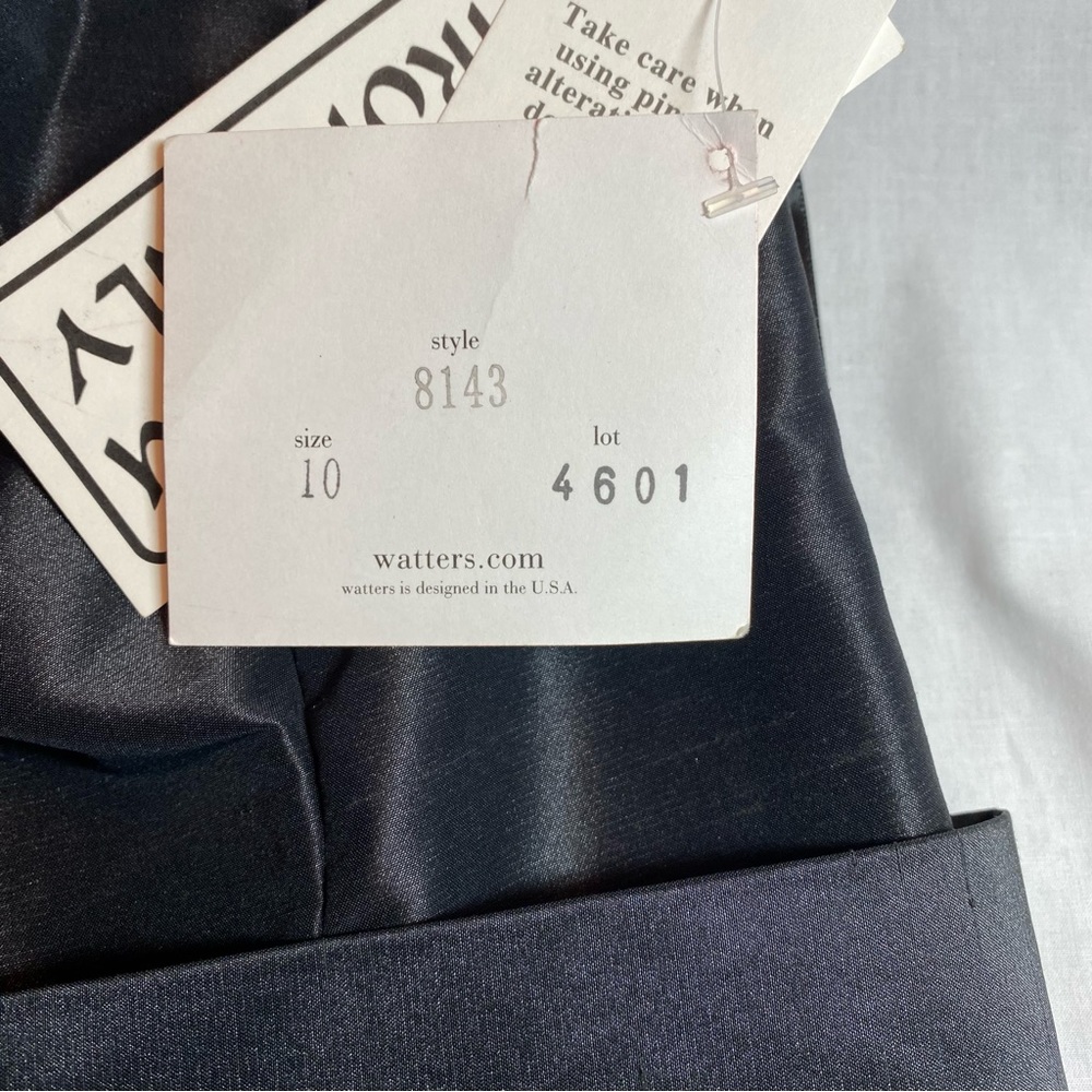 DONATED 🛑Watters & Watters formal black dress sz 10. - Picture 13 of 16
